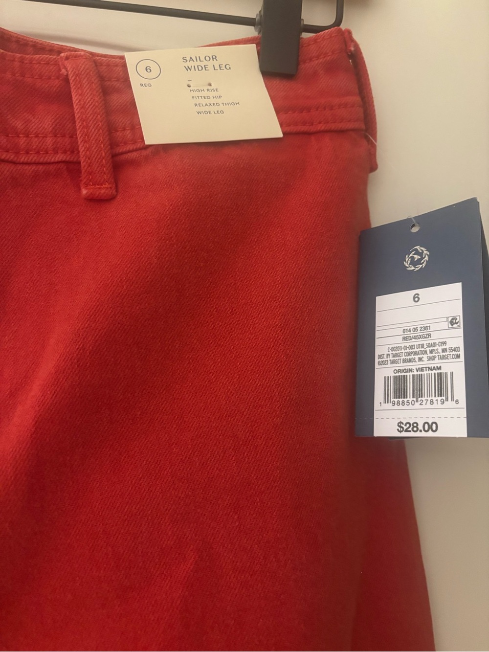 Universal Thread Salmon colored Sailor Wide Leg Jeans - Women's Size 6